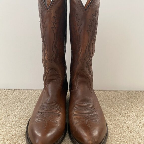 Men\'s NOCONA Brown Leather 8 EE Western Cowboy Dress Boot Point Toe main image 12